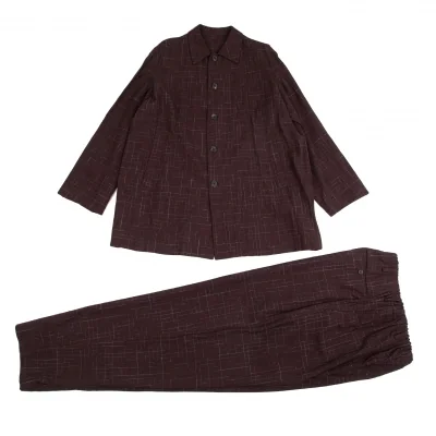 ワイズフォーメンY's for men チェックグッリドセットアップスーツ