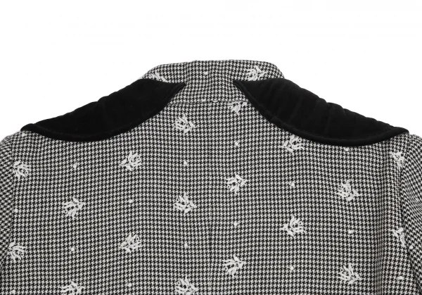 ローブドシャンブル コムデギャルソンrobe de chambre COMME des GARCONS ハウンドトゥースセットアップ 黒白M・M位 K-128312_010