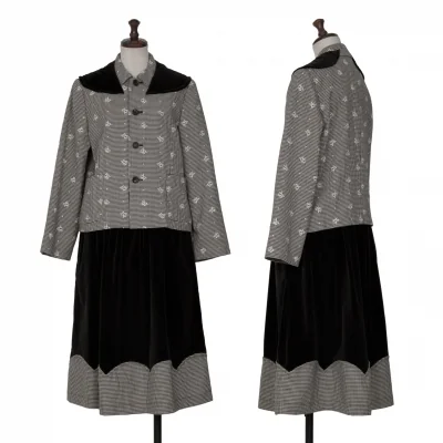 ローブドシャンブル コムデギャルソンrobe de chambre COMME des GARCONS ハウンドトゥースセットアップ