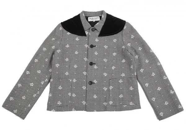 ローブドシャンブル コムデギャルソンrobe de chambre COMME des GARCONS ハウンドトゥースセットアップ 黒白M・M位 K-128312_003