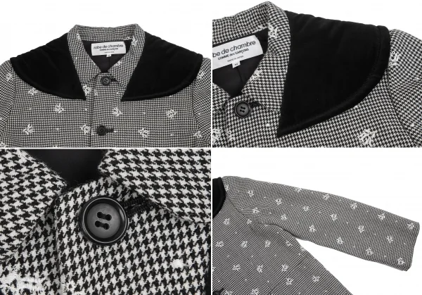 ローブドシャンブル コムデギャルソンrobe de chambre COMME des GARCONS ハウンドトゥースセットアップ 黒白M・M位 K-128312_004