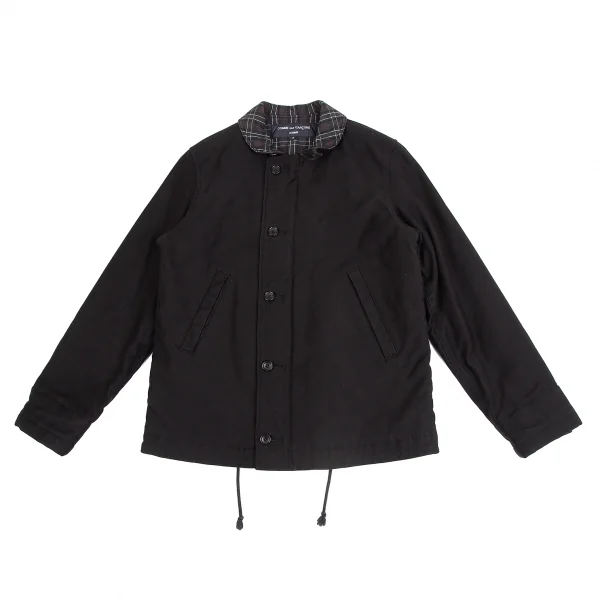 COMME des GARCONS HOMME Check Lining Padding Cotton Jacket Black S K-128324_001