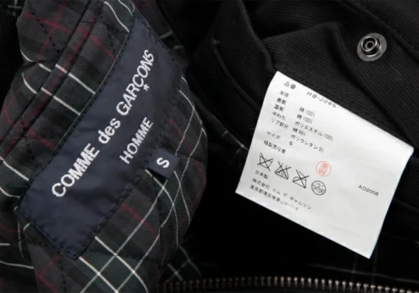 COMME des GARCONS HOMME Check Lining Padding Cotton Jacket K-128324_020