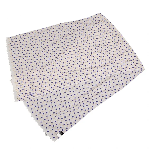 トリココムデギャルソンtricot COMME des GARCONS ドットプリントストール 白青ベージュ K-128325_002