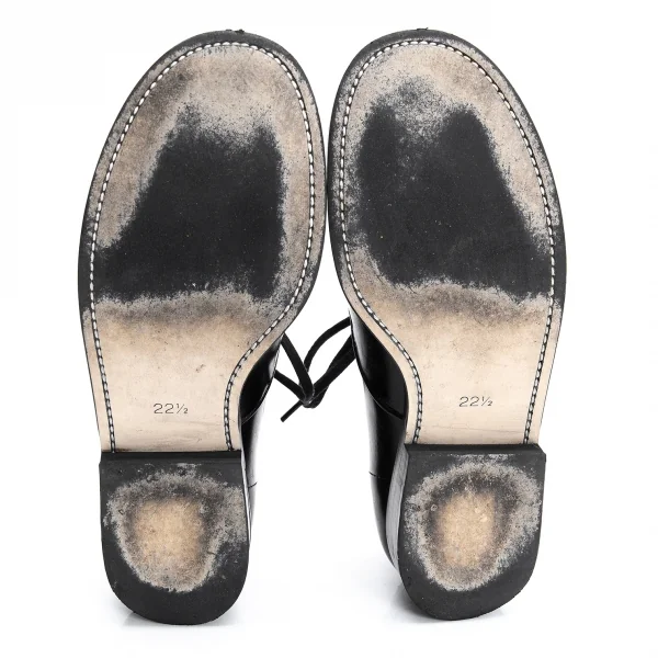 コムデギャルソンCOMME des GARCONS レースアップストラップレザーシューズ 黒22.5 K-128326_013