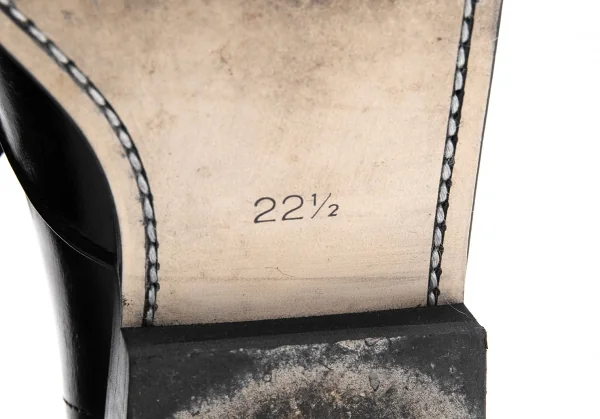 コムデギャルソンCOMME des GARCONS レースアップストラップレザーシューズ 黒22.5 K-128326_014