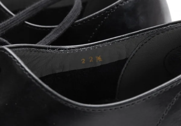 コムデギャルソンCOMME des GARCONS レースアップストラップレザーシューズ 黒22.5 K-128326_015