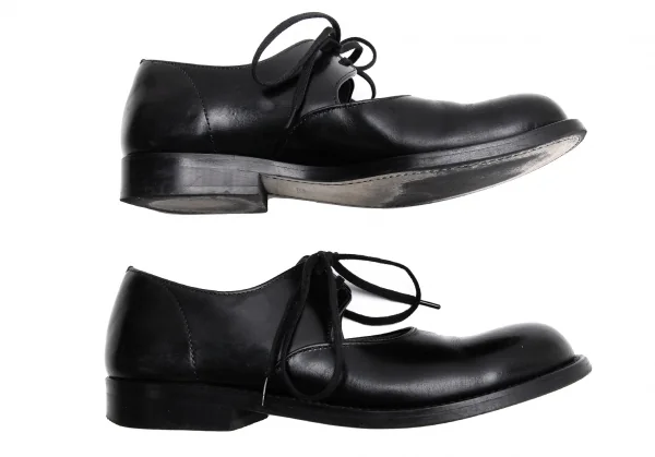 コムデギャルソンCOMME des GARCONS レースアップストラップレザーシューズ 黒22.5 K-128326_003