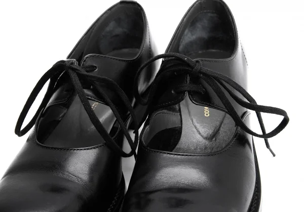 コムデギャルソンCOMME des GARCONS レースアップストラップレザーシューズ 黒22.5 K-128326_006