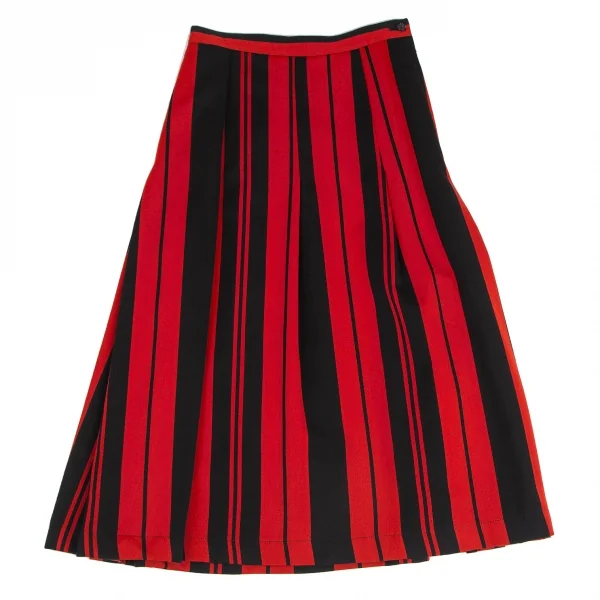 COMME des GARCONS Bi-color Stripe Pleats Skirt K-128346_002