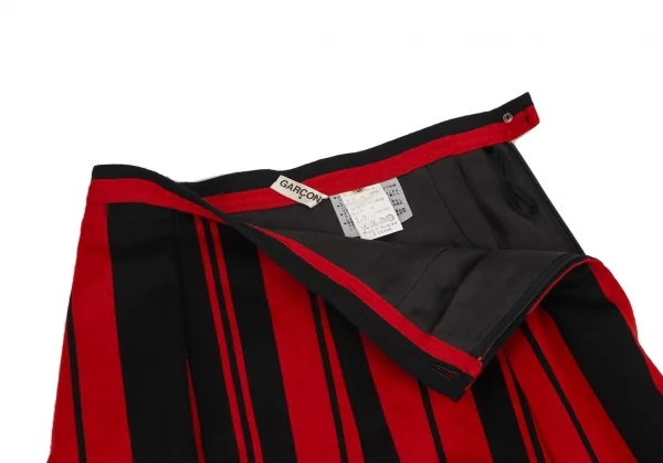 COMME des GARCONS Bi-color Stripe Pleats Skirt K-128346_005