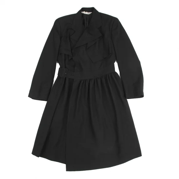 COMME des GARCONS Shadow Stripe Woven Belted Coat K-128351_002
