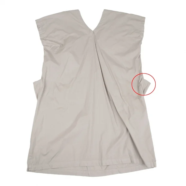 イッセイミヤケ ミーISSEY MIYAKE me フロントタックボックスシルエットワンピース ベージュF K-128383_010