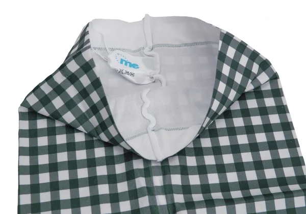 新品!イッセイミヤケ ミーISSEY MIYAKE me ギンガムチェックレギンス 白深緑F K-128399_003