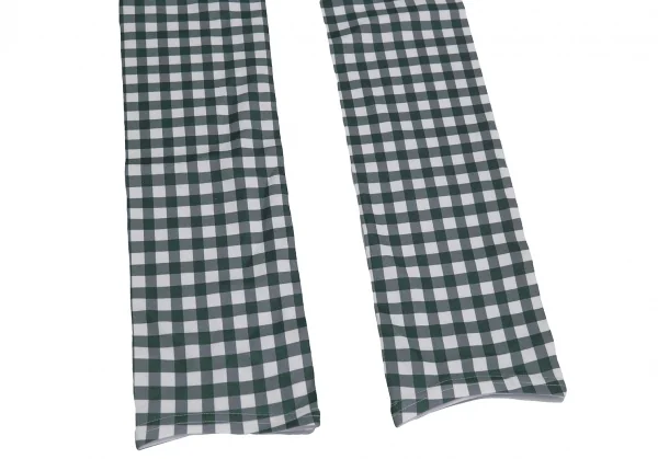 新品!イッセイミヤケ ミーISSEY MIYAKE me ギンガムチェックレギンス 白深緑F K-128399_004