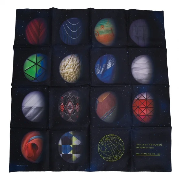 新品!イッセイミヤケISSEY MIYAKE プラネットプリント風呂敷 紺 K-128400_001