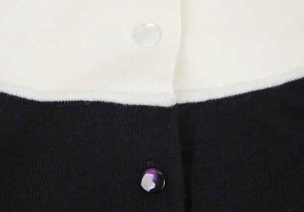 マルティニークmartinique クレリックカラーニットワンピース 紺白S位 K-128402_014