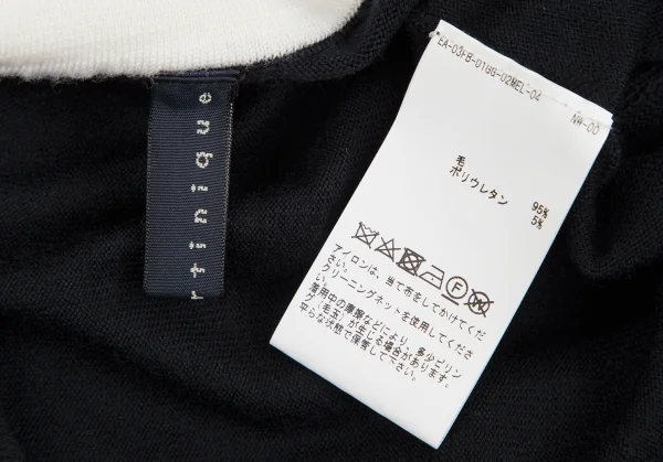 マルティニークmartinique クレリックカラーニットワンピース 紺白S位 K-128402_018