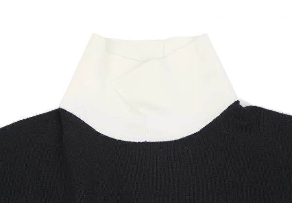 マルティニークmartinique クレリックカラーニットワンピース 紺白S位 K-128402_005