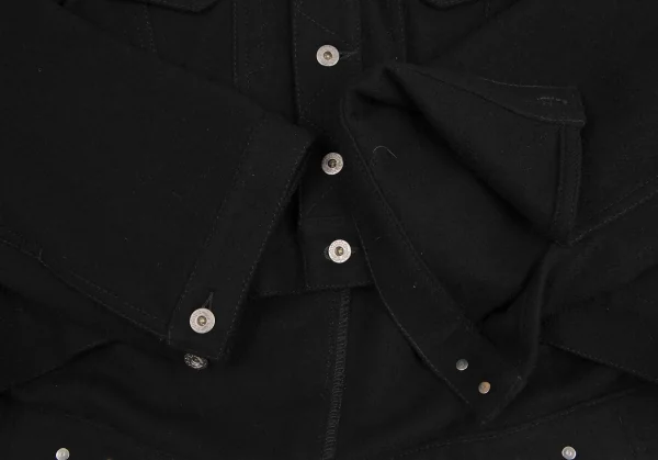 タオ コムデギャルソンtao COMME des GARCONS袋ドッキングウールトラッカージャケット 黒M K-128406_010