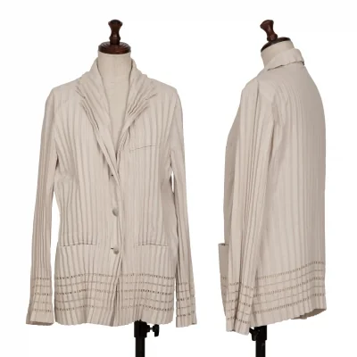 ISSEY MIYAKE Lace Switching Pleated Jacket