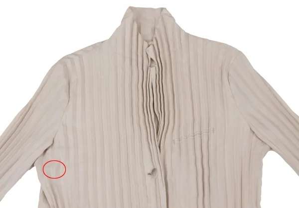 ISSEY MIYAKE Lace Switching Pleated Jacket K-128414_003