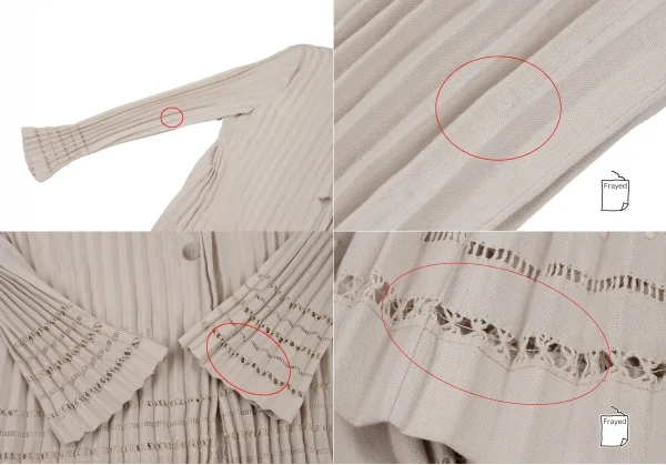 ISSEY MIYAKE Lace Switching Pleated Jacket K-128414_010