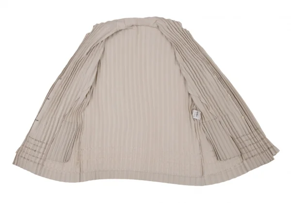 ISSEY MIYAKE Lace Switching Pleated Jacket K-128414_017