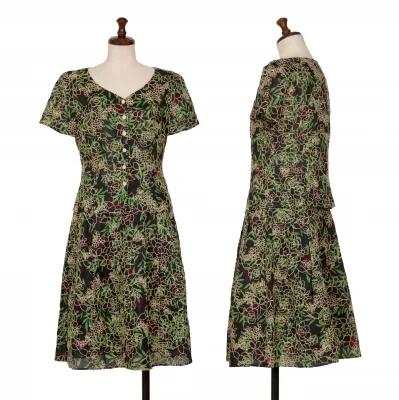 Sybilla Botanical Stitch & Printed Linen Blouse & Skirt