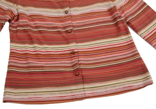 シビラSybilla ボーダーインサイドアウトカーディガン マルチM K-128457_008