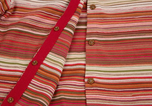 シビラSybilla ボーダーインサイドアウトカーディガン マルチM K-128457_009