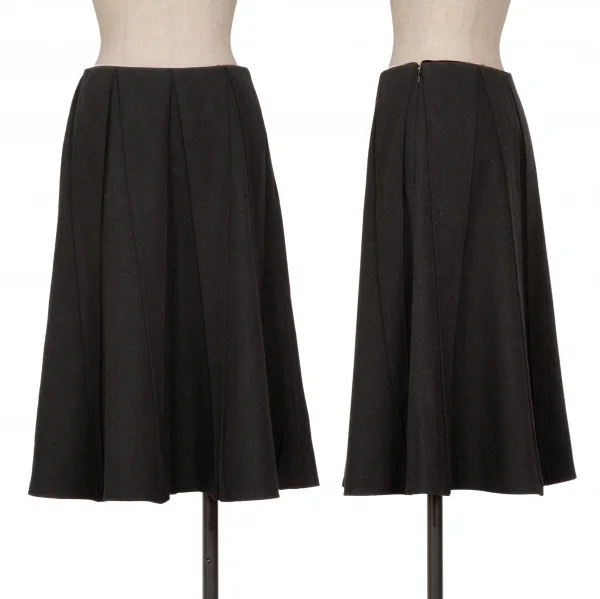 Sybilla Tucked Wool Knit Skirt Black L K-128465_001