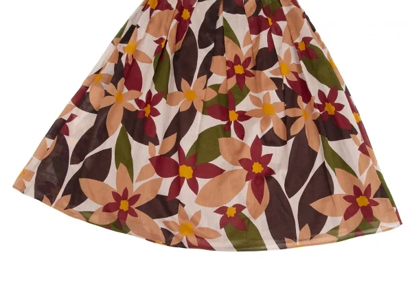 Sybilla Cotton Linen Floral Printed Skirt K-128467_005
