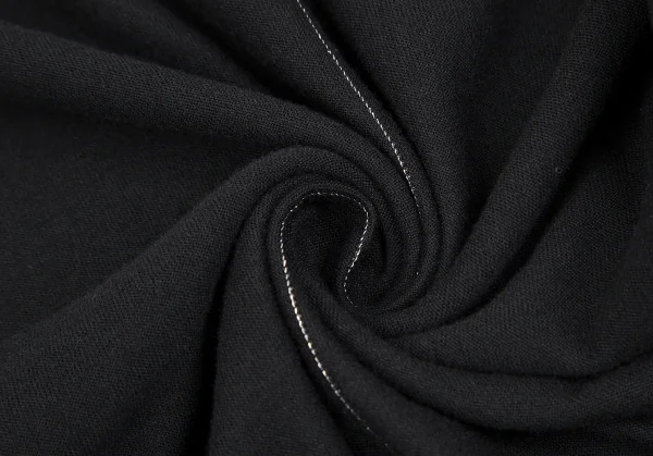 ワイズY's コットンラメステッチドレープハイネックカットソー 黒2 K-128492_011