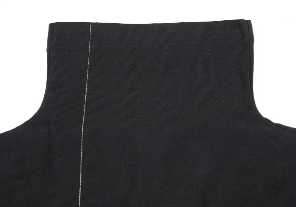 ワイズY's コットンラメステッチドレープハイネックカットソー 黒2 K-128492_003