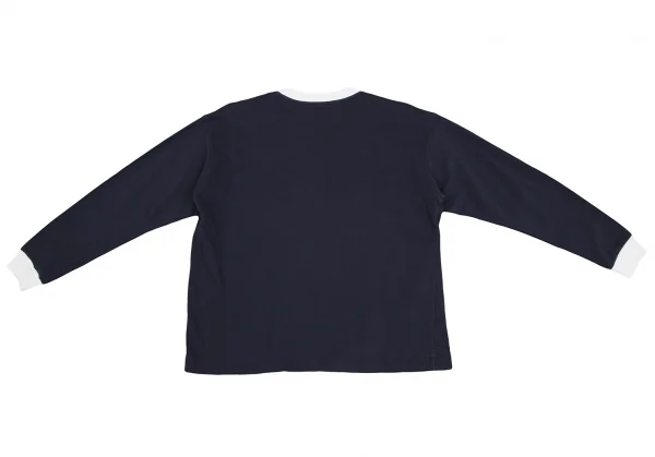 ドルチェアンドガッバーナDOLCE&GABBANA コットンバイカラーフロントロゴスウェット 紺XXL K-128498_010