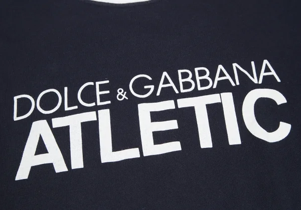 ドルチェアンドガッバーナDOLCE&GABBANA コットンバイカラーフロントロゴスウェット 紺XXL K-128498_005