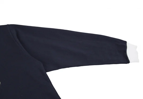 ドルチェアンドガッバーナDOLCE&GABBANA コットンバイカラーフロントロゴスウェット 紺XXL K-128498_006