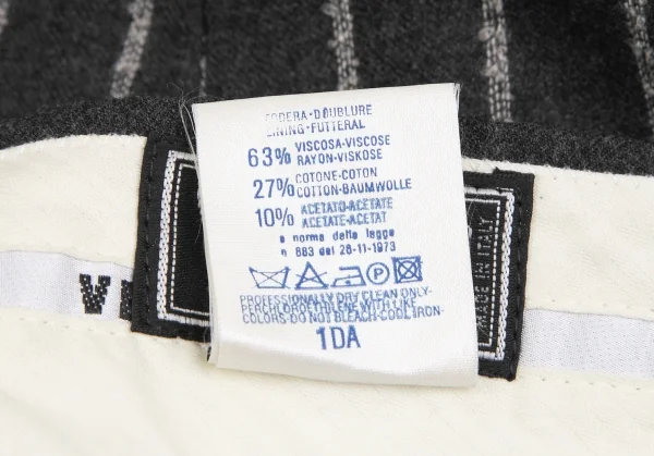 ヴェルサスVERSUS ウールストライプダブルパンツ グレー50 K-128500_014