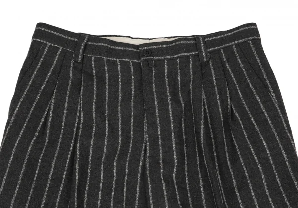 ヴェルサスVERSUS ウールストライプダブルパンツ グレー50 K-128500_002