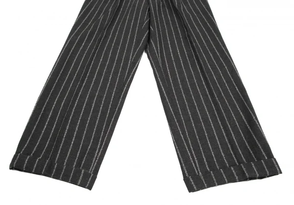 ヴェルサスVERSUS ウールストライプダブルパンツ グレー50 K-128500_007