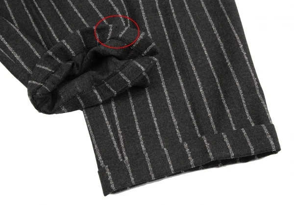 ヴェルサスVERSUS ウールストライプダブルパンツ グレー50 K-128500_008