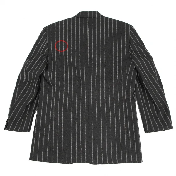 ヴェルサスVERSUS ストライプメタルボタンセットアップスーツ グレー50 K-128501_011