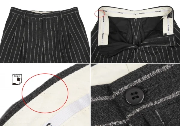 ヴェルサスVERSUS ストライプメタルボタンセットアップスーツ グレー50 K-128501_014