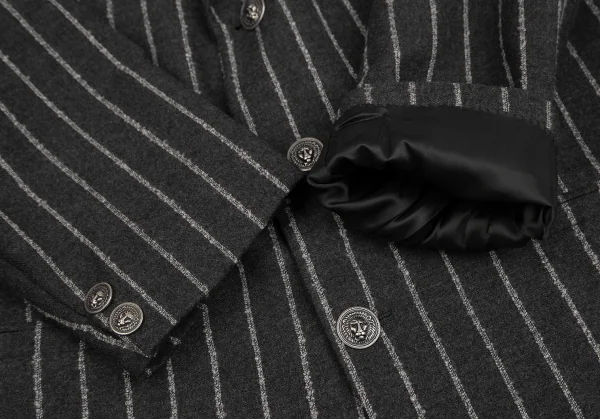 ヴェルサスVERSUS ストライプメタルボタンセットアップスーツ グレー50 K-128501_006