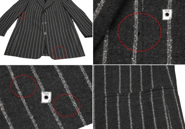 ヴェルサスVERSUS ストライプメタルボタンセットアップスーツ グレー50 K-128501_007