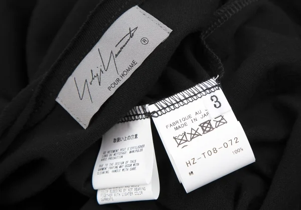 ヨウジヤマモト プールオムYohji Yamamoto POUR HOMME ポケットペーストデザインTシャツ 黒3 K-128510_013