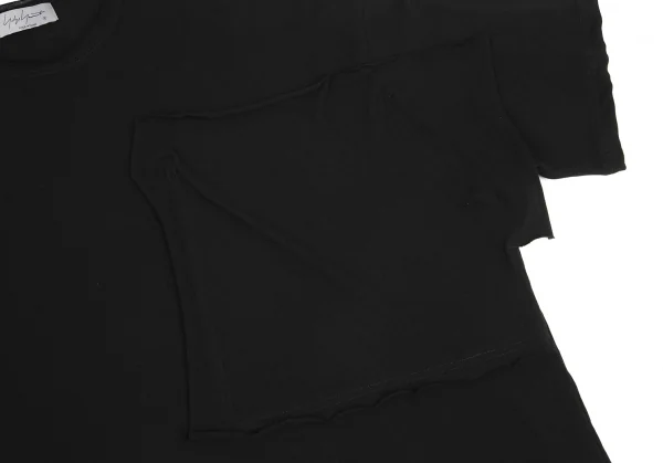 ヨウジヤマモト プールオムYohji Yamamoto POUR HOMME ポケットペーストデザインTシャツ 黒3 K-128510_005