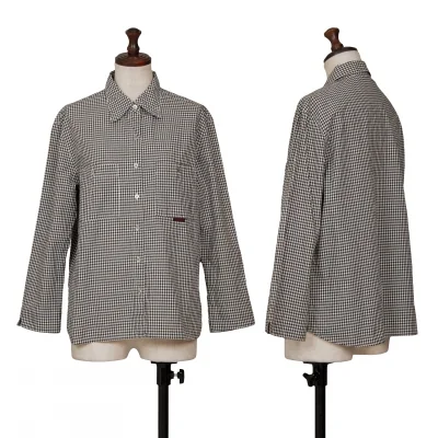 Mademoiselle NON NON Patch Pleats Pocket Check Shirt