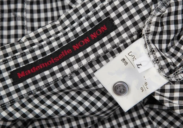 Mademoiselle NON NON Patch Pleats Pocket Check Shirt K-128528_020